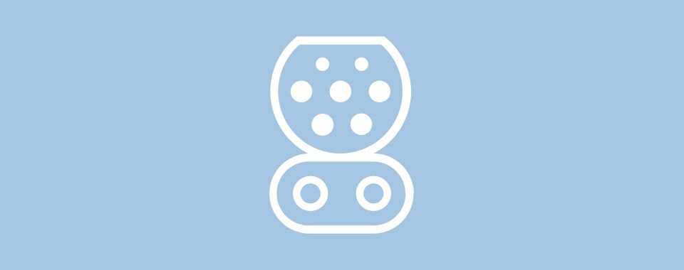 Schwarzes Icon der Vorderseite eines EV-Ladegeräts auf grauem Hintergrund.