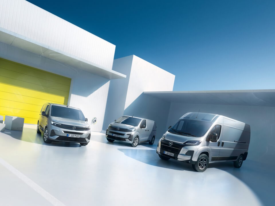 Opel Combo, Vivaro und Movano in Frontansicht